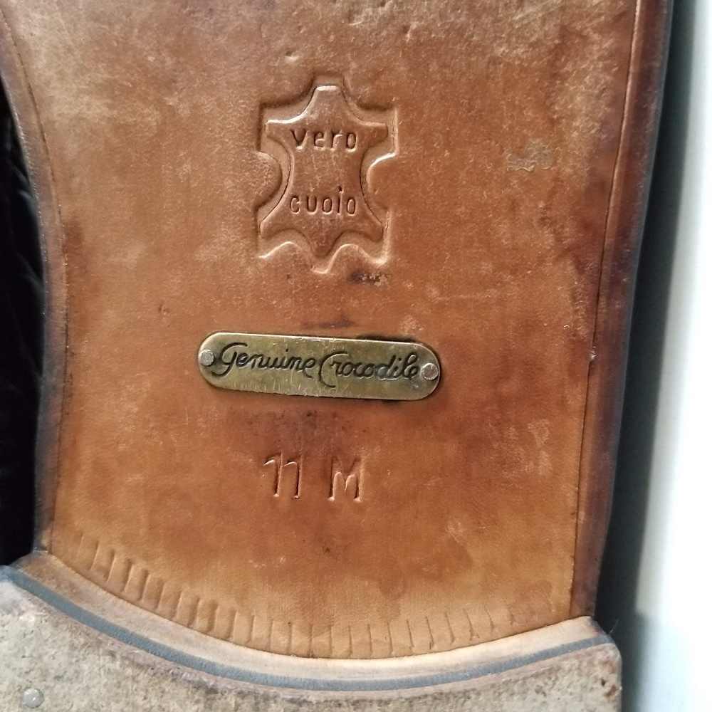 Maus & Hoffman Black Crocodile Slip Ons Loafers - Picture 8 of 8